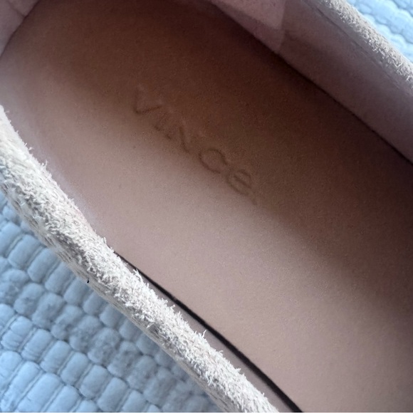 Vince Blair Perforated Slip On Sneakers Camel Suede Minimal Sz 6 - Picture 6 of 6